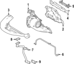 32441390 - Engine: Turbocharger Gasket for Volvo: S90, V90 Cross Country, XC60, XC90 Image