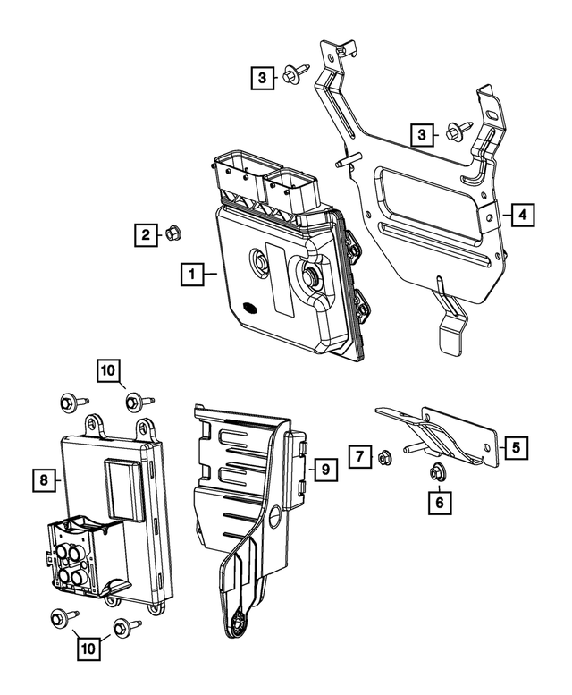 68084109AD - Electrical: Engine Control Module Bracket for Mopar Image