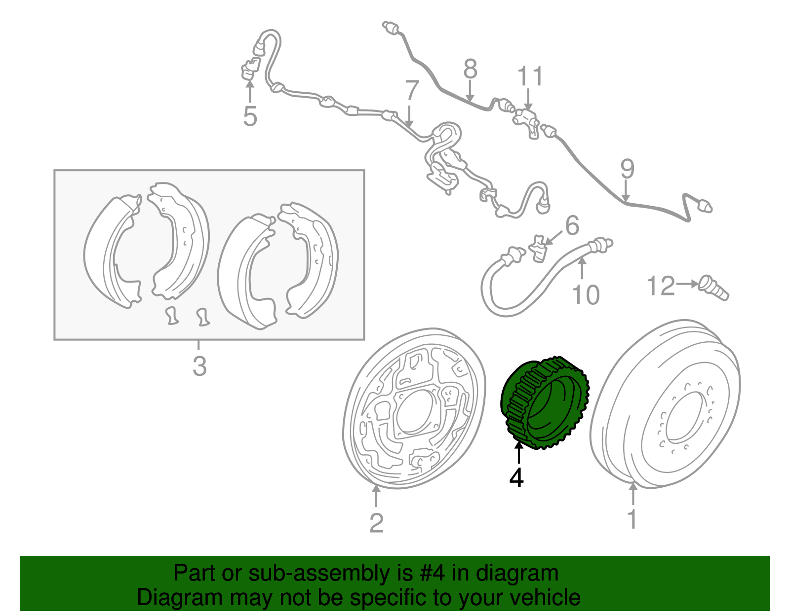 ボルボ　テストアダプター Genuine OEM Toyota 43517-35010 ABS Rear Skid Control Rotor