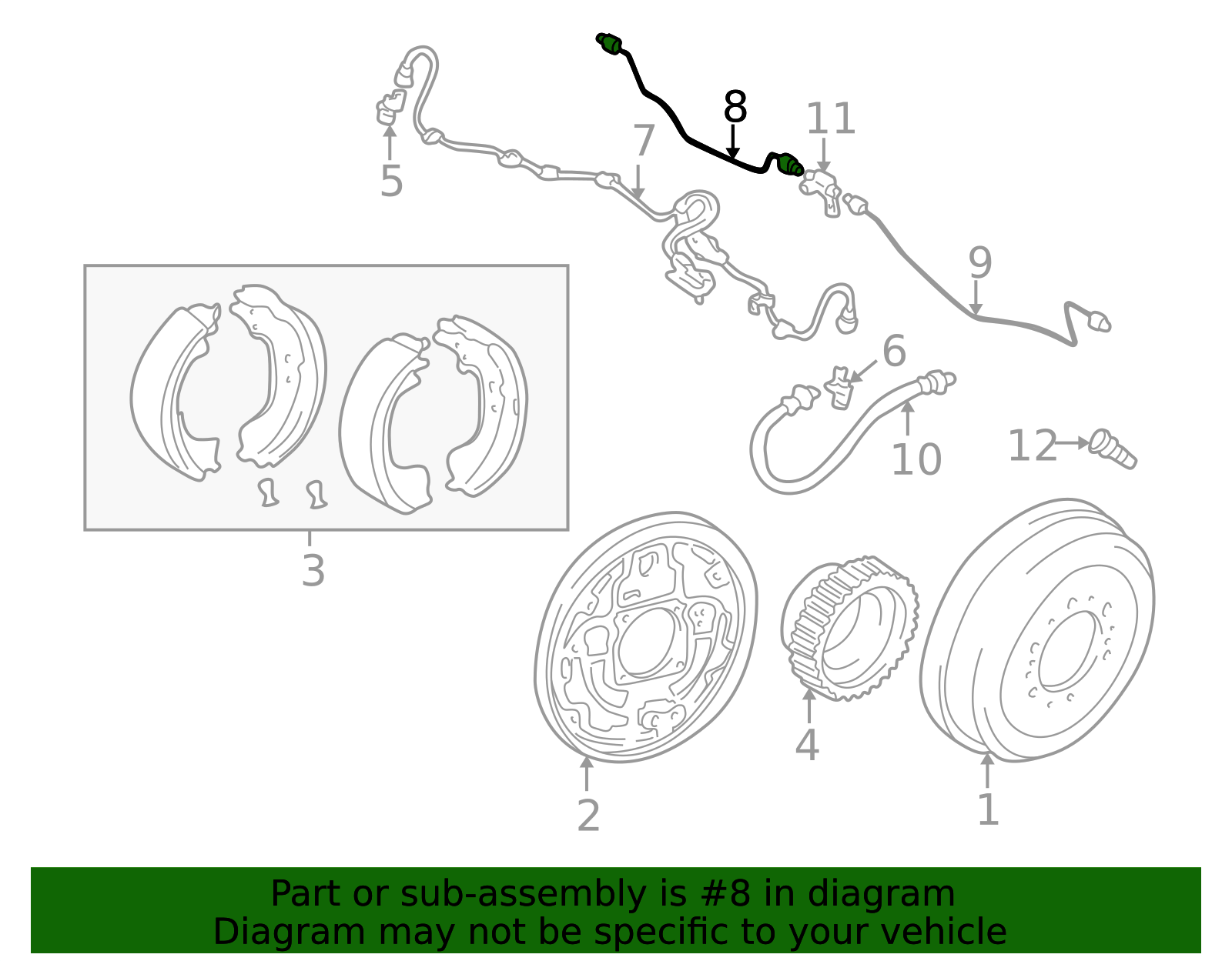 47325-0C080 - Brake Hydraulic Line 2004-2006 Toyota Tundra