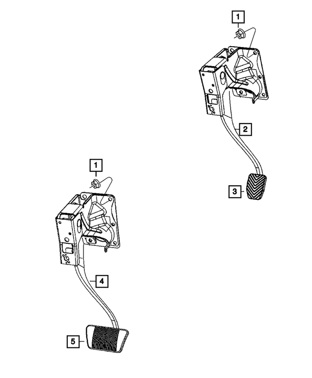 5105522AJ - Brakes: Brake Pedal for Chrysler: 200, Sebring | Dodge: Avenger, Caliber, Journey | Jeep: Compass, Patriot Image