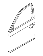 41515A2A3A6 - Body: Door Shell for BMW: 525i, 525xi, 528i, 528i xDrive, 528xi, 530i, 530xi, 535i, 535i xDrive, 535xi, 545i, 550i, M5 Image