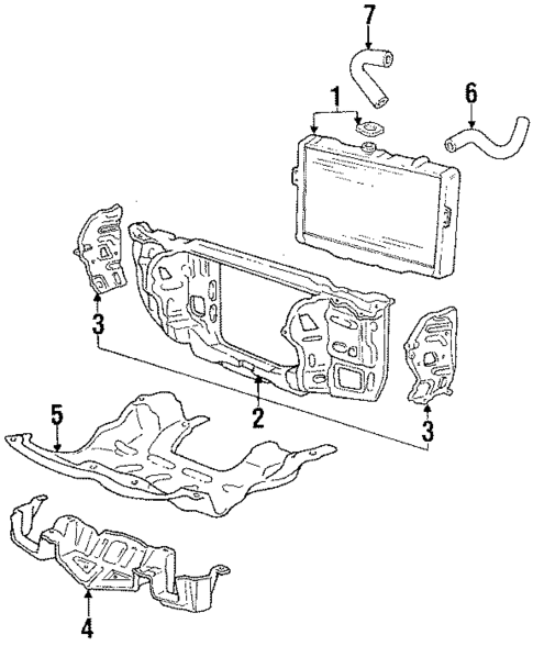 Radiator & Components for 1989 Mitsubishi Starion #0