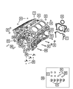 6510082AA - 3.0L Gas; Engine: Pipe Plug for Chrysler: 200, 300, Pacifica, Town &amp; Country, Voyager | Dodge: Avenger, Challenger, Charger, Durango, Grand Caravan, Journey | Jeep: Cherokee, Gladiator, Grand Cherokee, Grand Cherokee L, Grand Cherokee WK, Wrangler, Wrangler JK | Ram: 1500, 1500 Classic, C/V, ProMaster 1500, ProMaster 2500, ProMaster 3500 Image