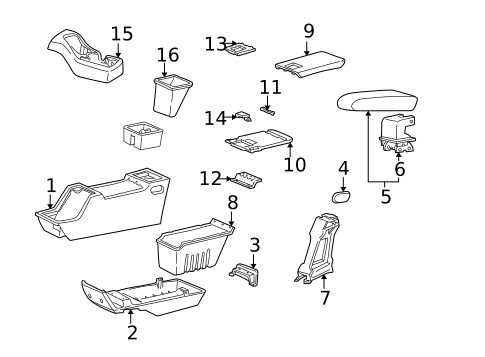Center Console for 1999 Ford Explorer #1