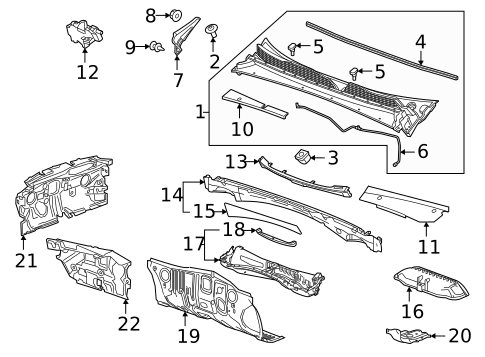 Cowl for 2022 Buick Envision #0