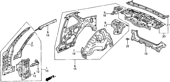 Inner Panel for 1988 Honda Prelude #0