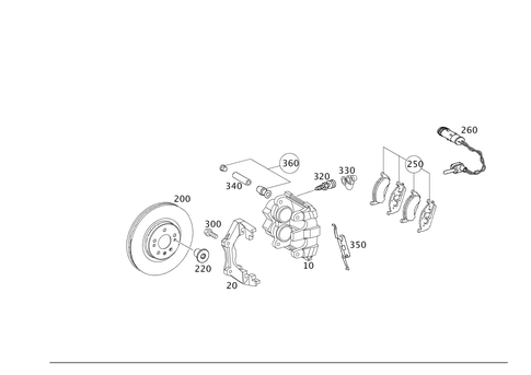 Front Wheel Brake for 2002 Mercedes-Benz ML500 #0