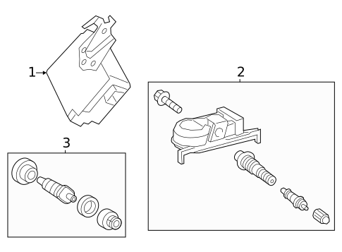 Tire Pressure Monitor Components for 2022 Toyota Corolla #1