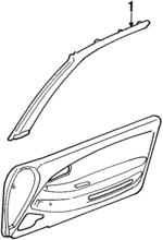 84101SR3J00ZB - Body: Windshield Pillar Trim for Honda: Civic Image