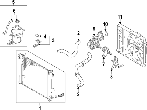 Radiator & Components for 2020 Toyota Camry #2