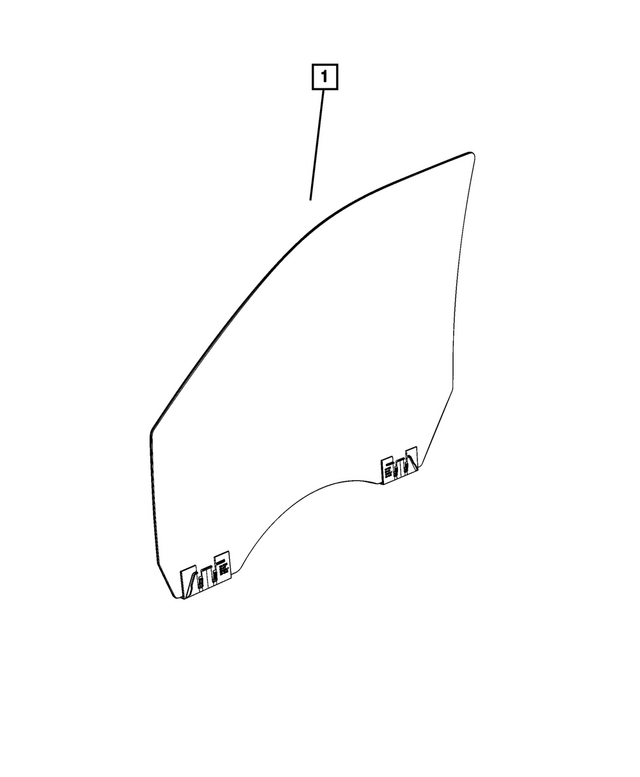 68361318AC - Glass: Front Door Glass, Right for Mopar Image
