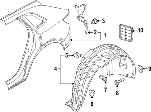 Quarter Panel & Components for 2025 Audi Q8 e-tron Sportback #0