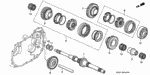 23261PL3000 - Transmission - Manual: SHAFT, REVERSE GEAR for Honda Image