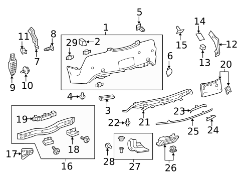 Bumper & Components - Rear for 2019 Lexus LC500 #0