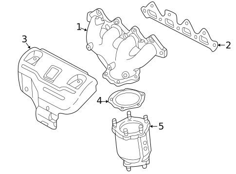 Exhaust Manifold for 2003 Kia Spectra #0