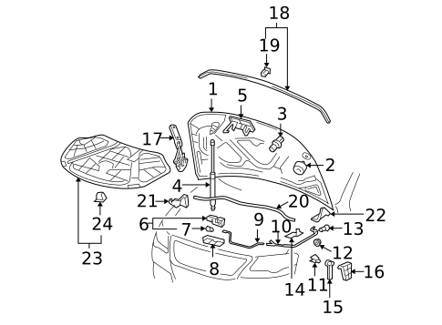 Hood & Components for 2015 Volkswagen CC #0