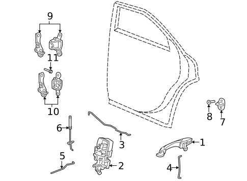 Lock & Hardware for 2005 Chrysler 300 #1