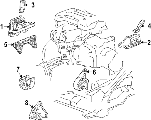 Engine & Trans Mounting for 2024 Chevrolet Traverse #0