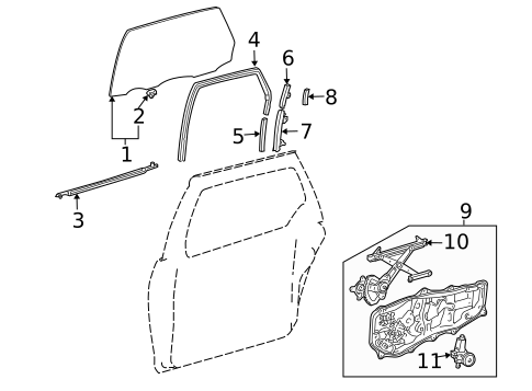 Sliding Door for 2008 Toyota Sienna #1
