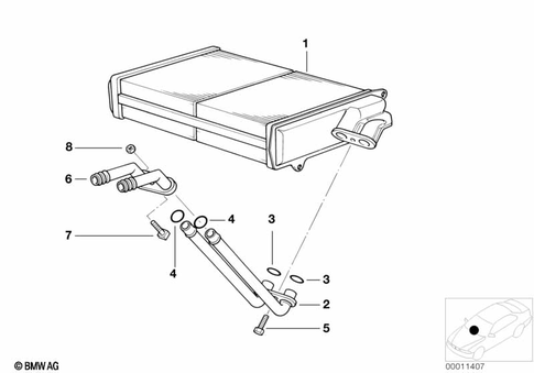 Heater Radiator for 1996 BMW 318ti #0