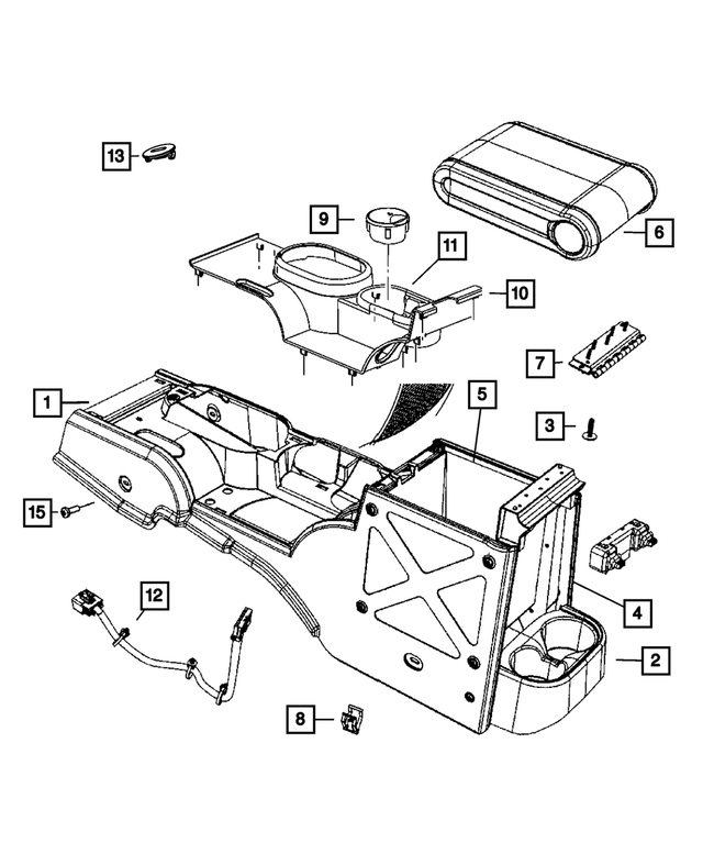 1DJ70ZJ3AA - Interior Trim: Floor Console Plug for Mopar Image image