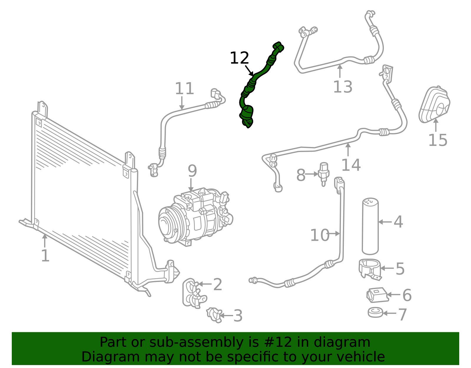 Mercedes-Benz A/C Suction Hose - OEM Cooling Line - Part #230-830-13-15 ...