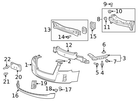 Bumper & Components - Front for 2015 GMC Terrain #0