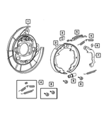 68159684AA - Brakes: Rear Drum Brake Backing Plate, Right for Mopar Image