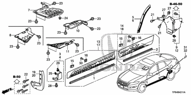 Garnish (1) for 2012 Honda Crosstour #0