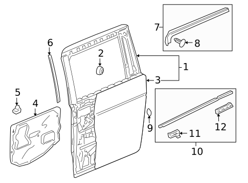 Door & Components for 2005 Honda Odyssey #3