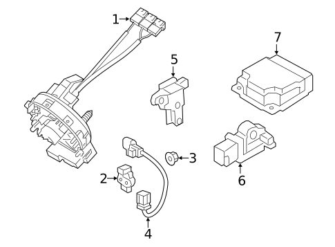 Air Bag Components for 2020 Kia Telluride #1