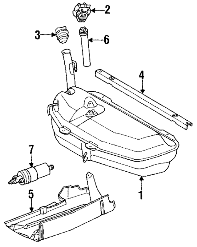 1244701104 - Fuel System: Fuel Tank for Mercedes-Benz Image