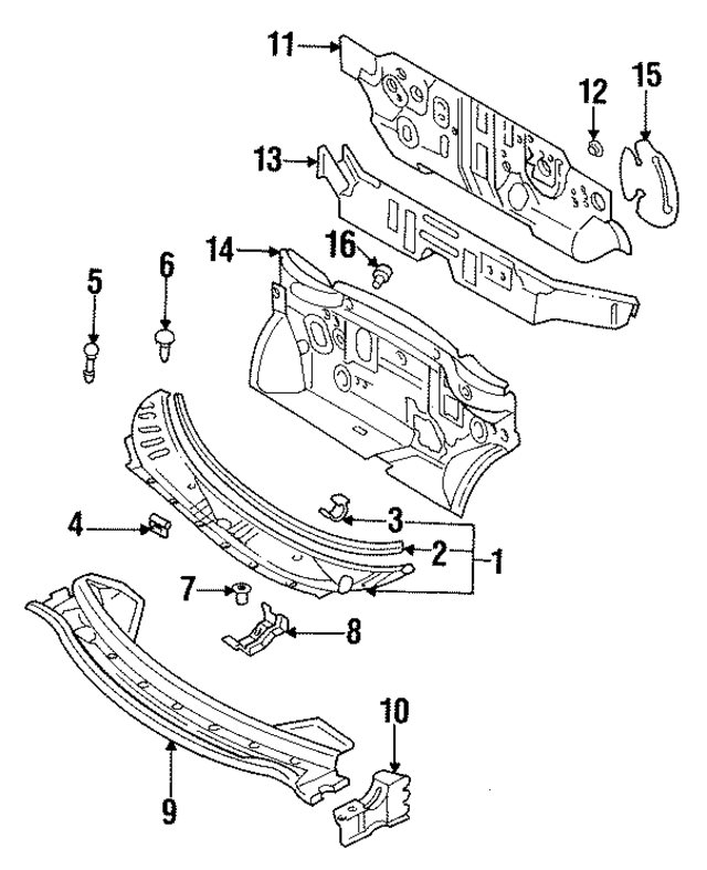 668320B000 - : Cowl Grille Seal for Nissan Image