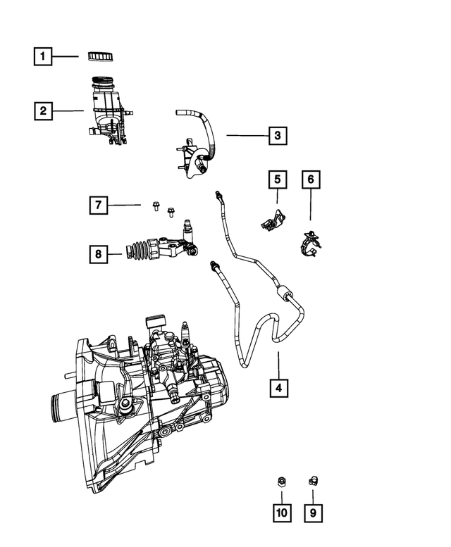 5106178AC - : Clutch Hydraulic Hose for Mopar Image