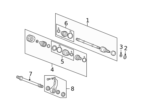 Drive Axles for 2001 Hyundai XG300 #0