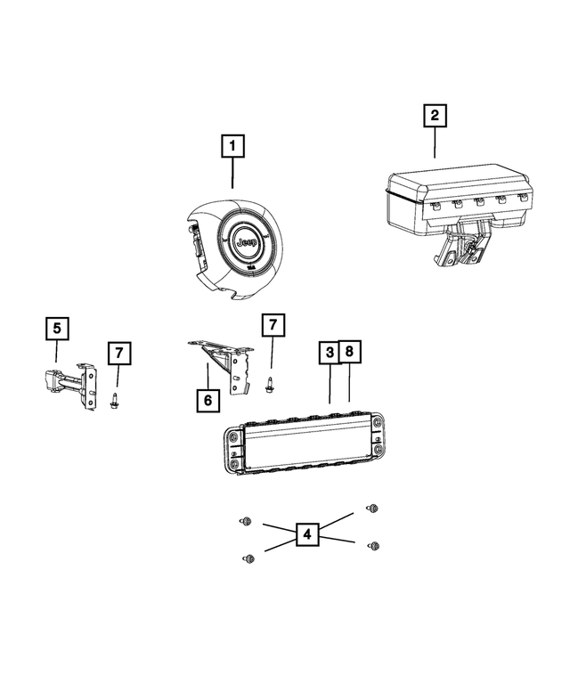 « 68483877AA – Restraints : Passager Coussin Anti-chocs pour Mopar Image »