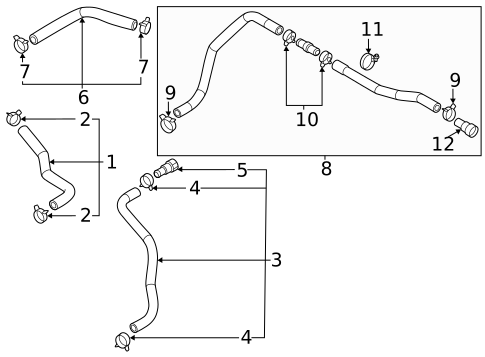 Radiator Hoses for 2025 Genesis Electrified G80 #0