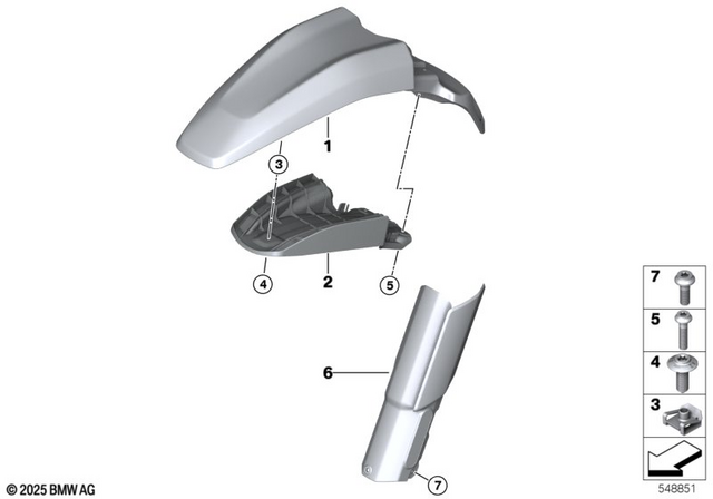 46638534938 - Frame and Mounting Parts: Body Screw without Shoulder - M5X14-A2-70 for BMW-Motorrad Image