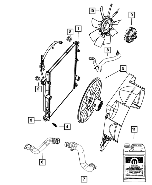 Radiator and Related Parts; Charge Air Cooler for 2009 Dodge Nitro #2