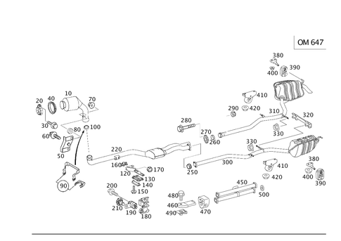 Exhaust System for Five-Cylinder Diesel Vehicles for 2005 Mercedes-Benz E320 #0