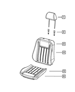 1UV38LV5AA - Interior Trim: Headrest Sleeve, Locking for Chrysler: 300 | Dodge: Challenger, Charger Image