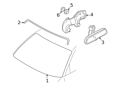 Glass - Windshield for 2008 BMW 750i #0