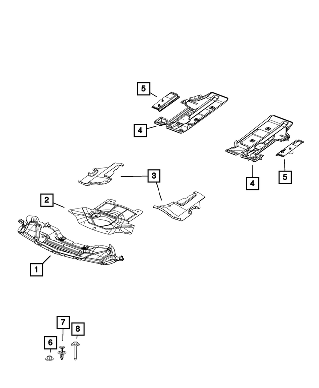 4780809AG - Body Sheet Metal Except Doors: Torque Box Shield, Left for Mopar Image