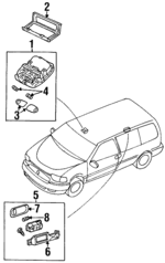 XF5Z13776CAA - Body: Map Lamp Assembly for Mercury: Villager Image