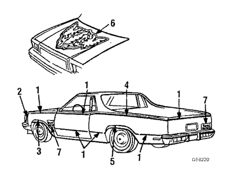 Stripe Tape for 1985 GMC Caballero #0
