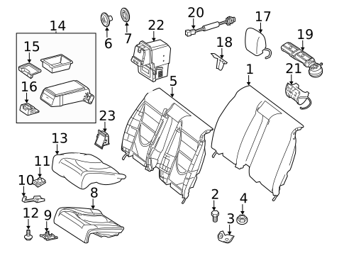 Rear Seat Components for 2011 Mercedes-Benz CL600 #0