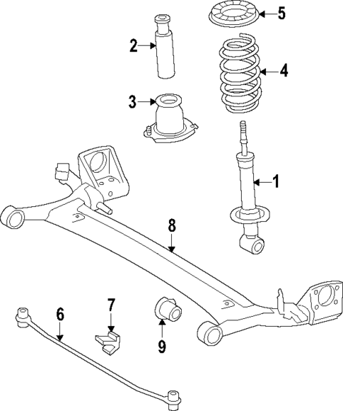 Rear Suspension for 2010 Pontiac Vibe #1