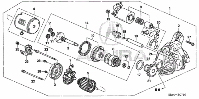 Starter Motor (Mitsubishi) (1) for 2005 Acura RL #0