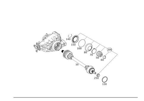 Axle Shaft for 2018 Mercedes-Benz SL450 #0